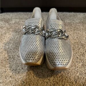 Silver Chain Loafers